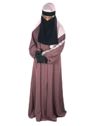 Embroidered Front Open Abaya-1-a