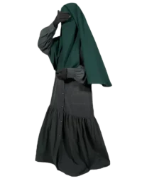 Frill-Front-Open- Abaya-1